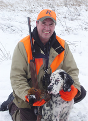Wade with English Setter Lou